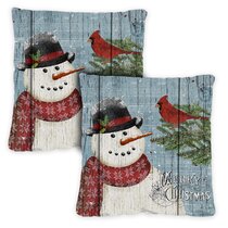 Outdoor snowman clearance pillows